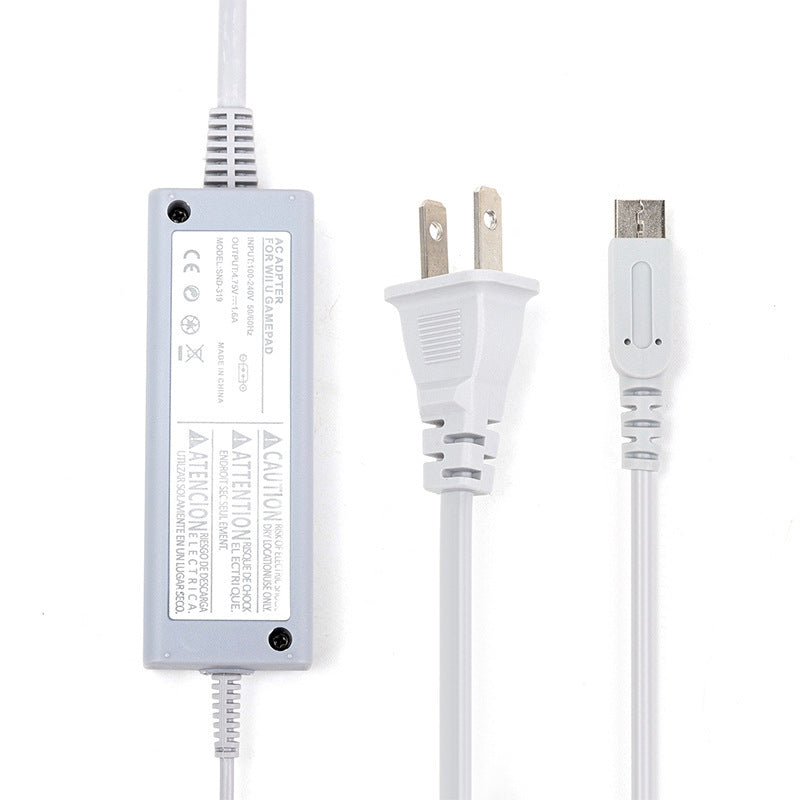 HKM-507347 Wii U Tablet Power Supply Charger - Compatible with Wii U, ABS Material, Multiple Plug Options