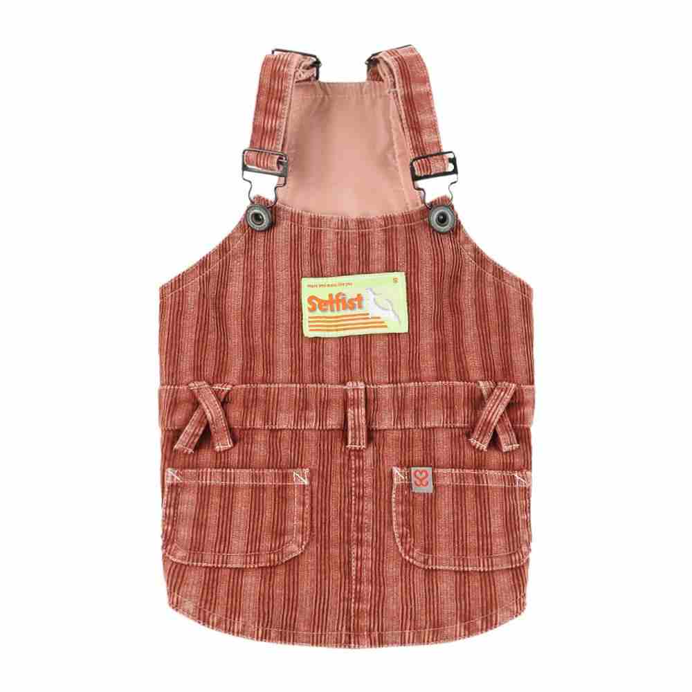 HKM-5074109 Trendy Denim Blue, Rust Red, and Military Green Vest for Dogs with Adjustable Elastic Harness, Sizes 3-5