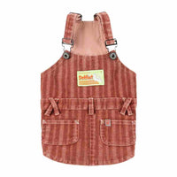 HKM-5074109 Trendy Denim Blue, Rust Red, and Military Green Vest for Dogs with Adjustable Elastic Harness, Sizes 3-5