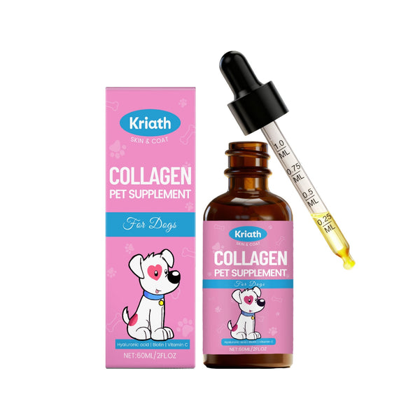 HKM-5074365 Collagen Supplement for Dogs with Vitamin C, Biotin, and Hyaluronic Acid