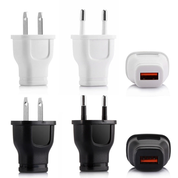 HKM-507539 Single Port USB Travel Charger - Compact Charging Plug for Cellphones (US/EU)