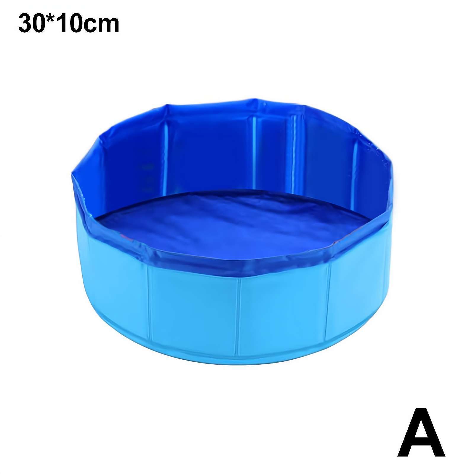 HKM-5075773 Folding Vinyl Pool with 6 Tweak Toys for Dogs - Blue 30x10cm & 50x8cm Options