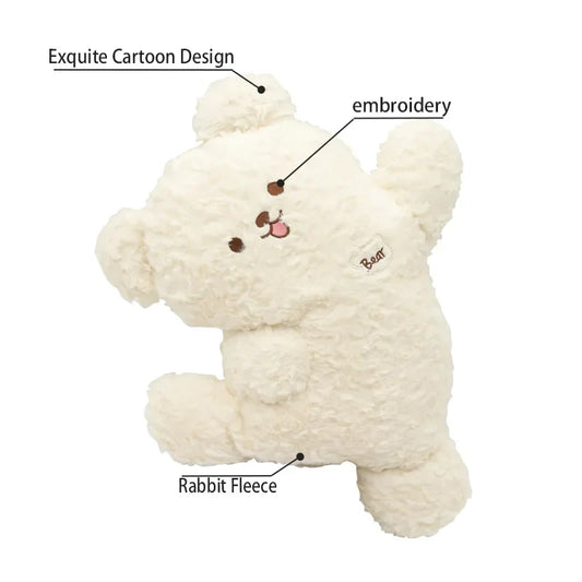 HKM-507731 Tsubomi Cartoon Bear Plush Toy Hugging Pillow - Unisex Stuffed Doll, 55cm Long Plush Filling