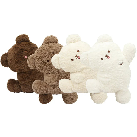 HKM-507731 Tsubomi Cartoon Bear Plush Toy Hugging Pillow - Unisex Stuffed Doll, 55cm Long Plush Filling