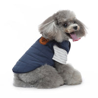 HKM-5078717 Casual Cotton-Padded Dog Jacket with Hand Rope - Available in Orange, Blue, and Army Green