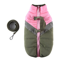 HKM-5078717 Casual Cotton-Padded Dog Jacket with Hand Rope - Available in Orange, Blue, and Army Green