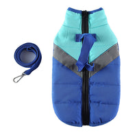 HKM-5078717 Casual Cotton-Padded Dog Jacket with Hand Rope - Available in Orange, Blue, and Army Green