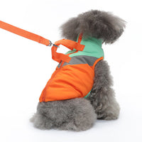 HKM-5078717 Casual Cotton-Padded Dog Jacket with Hand Rope - Available in Orange, Blue, and Army Green