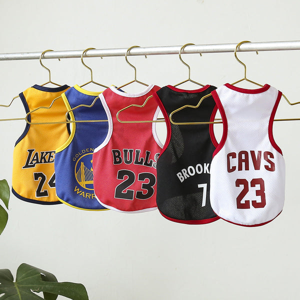 HKM-5079869 Pet Basketball Sports Vest in Various Colors and Sizes for All Breeds