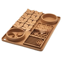 HKM-5080253 Silicone Slow Food Licking Mat with Suction Cup for Dogs - Versatile Pet Tableware