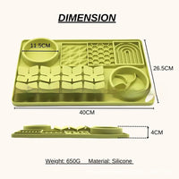 HKM-5080253 Silicone Slow Food Licking Mat with Suction Cup for Dogs - Versatile Pet Tableware