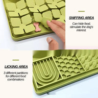 HKM-5080253 Silicone Slow Food Licking Mat with Suction Cup for Dogs - Versatile Pet Tableware