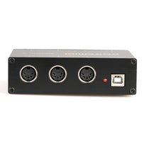 HKM-508115 MIDI Merge-5 Combiner for 5 Inputs and 2 Outputs, Compact Size 115x73x33mm, Low Latency Operation