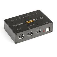 HKM-508115 MIDI Merge-5 Combiner for 5 Inputs and 2 Outputs, Compact Size 115x73x33mm, Low Latency Operation