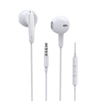 HKM-508179 Hi-Fi Noise Cancelling Half In-ear Stereo Earphones with Microphone and 3.5mm Connector