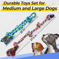 HKM-5082685 Durable Cotton Rope Toy for Dogs - Ideal for Tug of War, Chewing, and Interactive Play