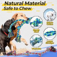 HKM-5082685 Durable Cotton Rope Toy for Dogs - Ideal for Tug of War, Chewing, and Interactive Play