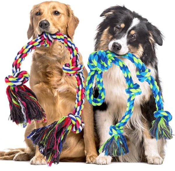 HKM-5082685 Durable Cotton Rope Toy for Dogs - Ideal for Tug of War, Chewing, and Interactive Play