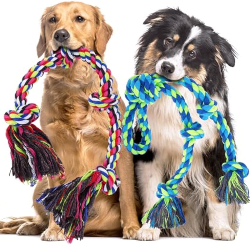 HKM-5082685 Durable Cotton Rope Toy for Dogs - Ideal for Tug of War, Chewing, and Interactive Play