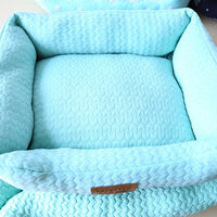 HKM-5084093 Small Square Nest Dog Mat for All Seasons ¨C Cozy Cotton Kennel with Various Patterns