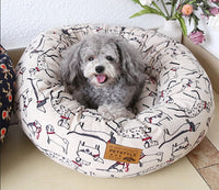 HKM-5084093 Small Square Nest Dog Mat for All Seasons ¨C Cozy Cotton Kennel with Various Patterns