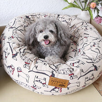 HKM-5084093 Small Square Nest Dog Mat for All Seasons ¨C Cozy Cotton Kennel with Various Patterns