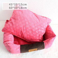 HKM-5084093 Small Square Nest Dog Mat for All Seasons ¨C Cozy Cotton Kennel with Various Patterns