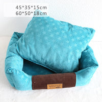 HKM-5084093 Small Square Nest Dog Mat for All Seasons ¨C Cozy Cotton Kennel with Various Patterns