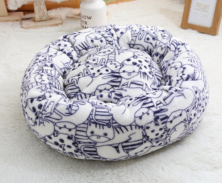 HKM-5084093 Small Square Nest Dog Mat for All Seasons ¨C Cozy Cotton Kennel with Various Patterns