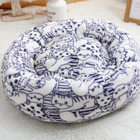 HKM-5084093 Small Square Nest Dog Mat for All Seasons ¨C Cozy Cotton Kennel with Various Patterns