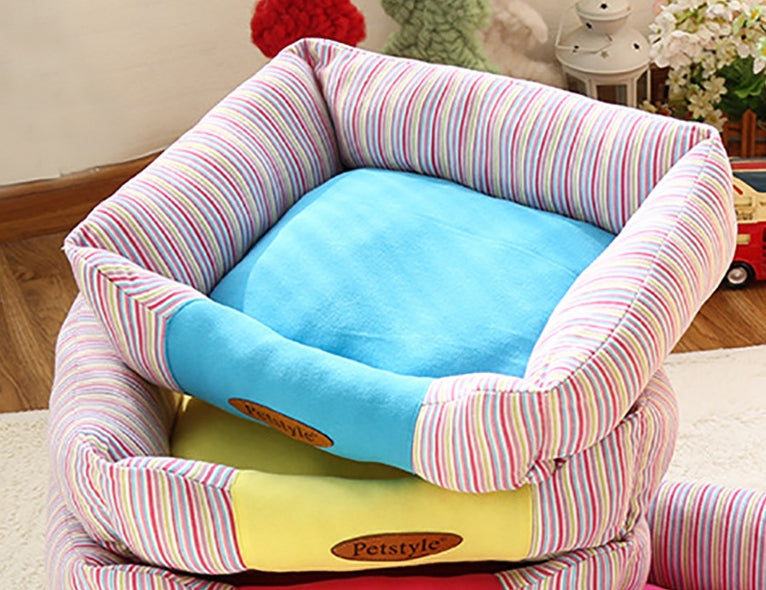HKM-5084093 Small Square Nest Dog Mat for All Seasons ¨C Cozy Cotton Kennel with Various Patterns