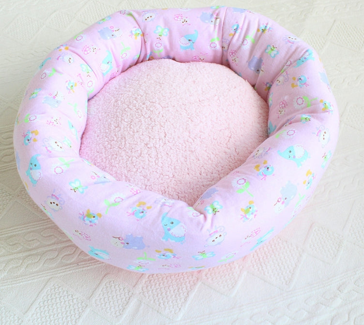 HKM-5084093 Small Square Nest Dog Mat for All Seasons ¨C Cozy Cotton Kennel with Various Patterns