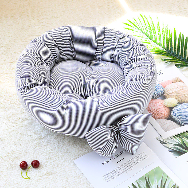 HKM-5084093 Small Square Nest Dog Mat for All Seasons ¨C Cozy Cotton Kennel with Various Patterns