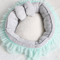 HKM-5084093 Small Square Nest Dog Mat for All Seasons ¨C Cozy Cotton Kennel with Various Patterns