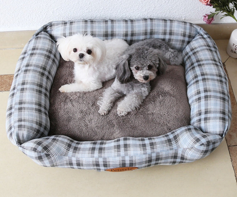 HKM-5084093 Small Square Nest Dog Mat for All Seasons ¨C Cozy Cotton Kennel with Various Patterns