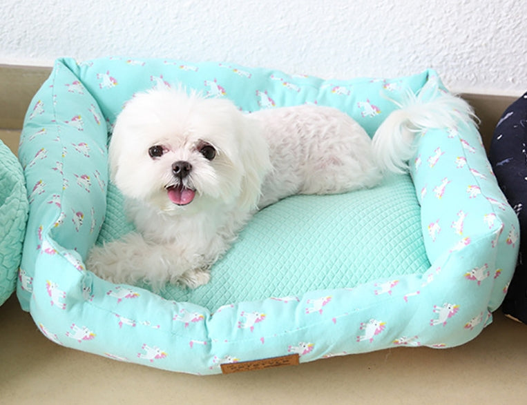 HKM-5084093 Small Square Nest Dog Mat for All Seasons ¨C Cozy Cotton Kennel with Various Patterns
