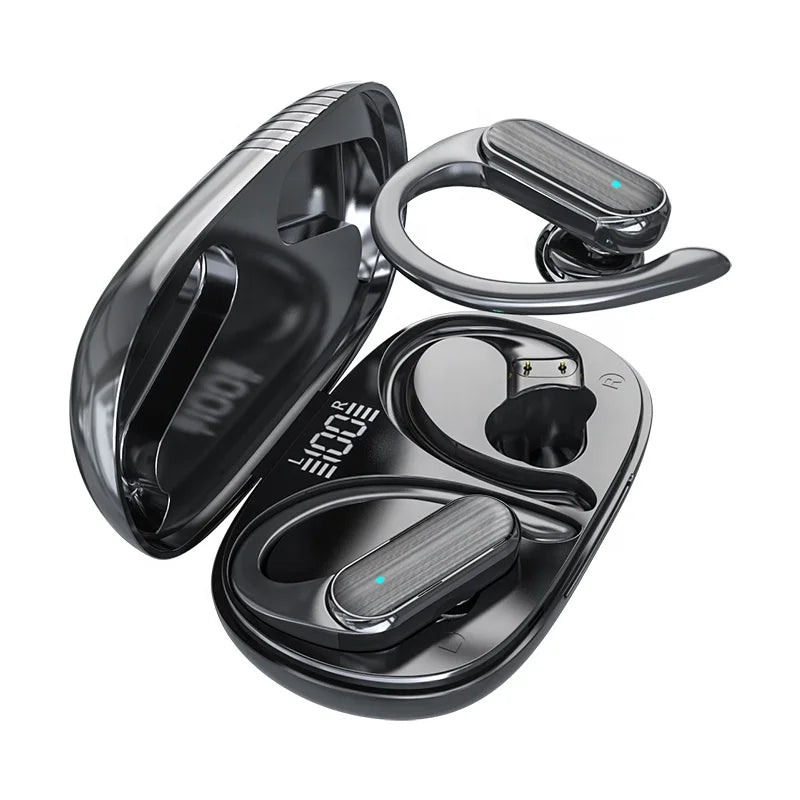HKM-508435 Wireless Ear Hook Earphones with Microphone for Gym and Outdoor Activities