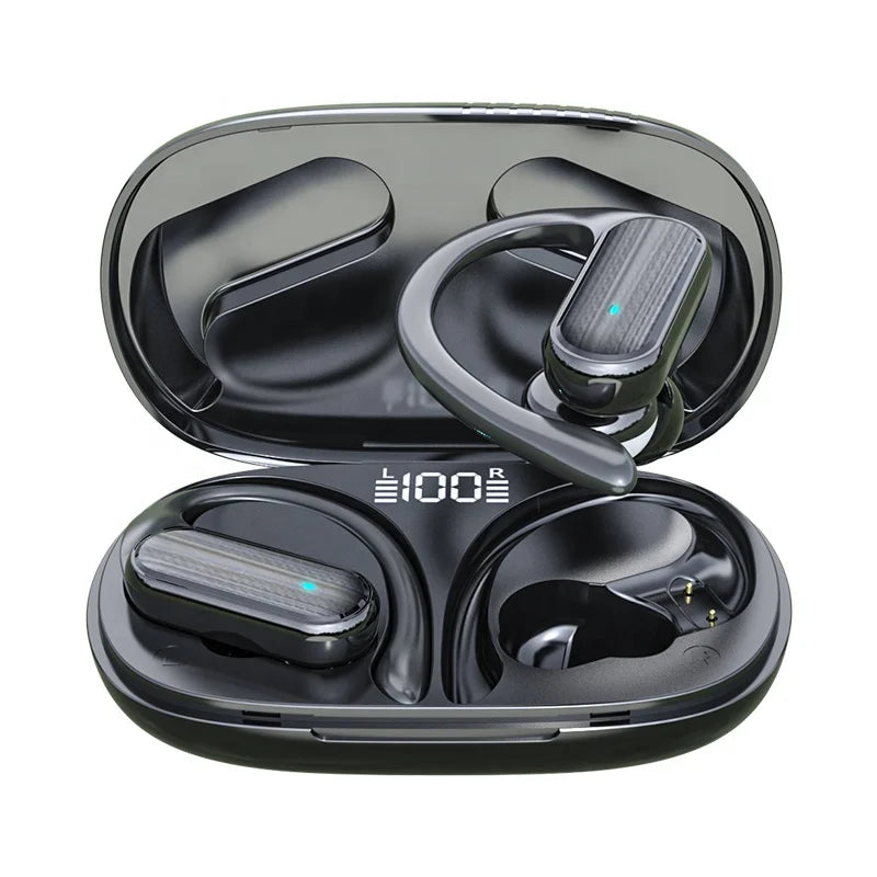 HKM-508435 Wireless Ear Hook Earphones with Microphone for Gym and Outdoor Activities