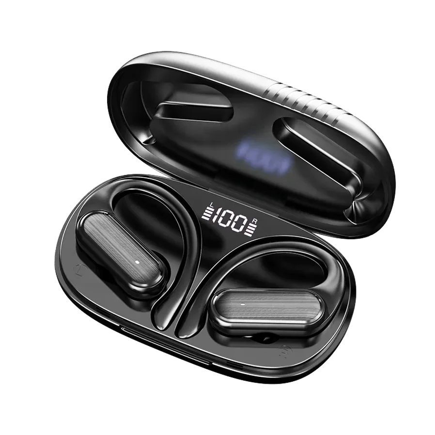 HKM-508435 Wireless Ear Hook Earphones with Microphone for Gym and Outdoor Activities