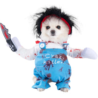 HKM-5084605 Creative Halloween Dog Costume - Funny Transformation Outfit for Pets in Various Sizes