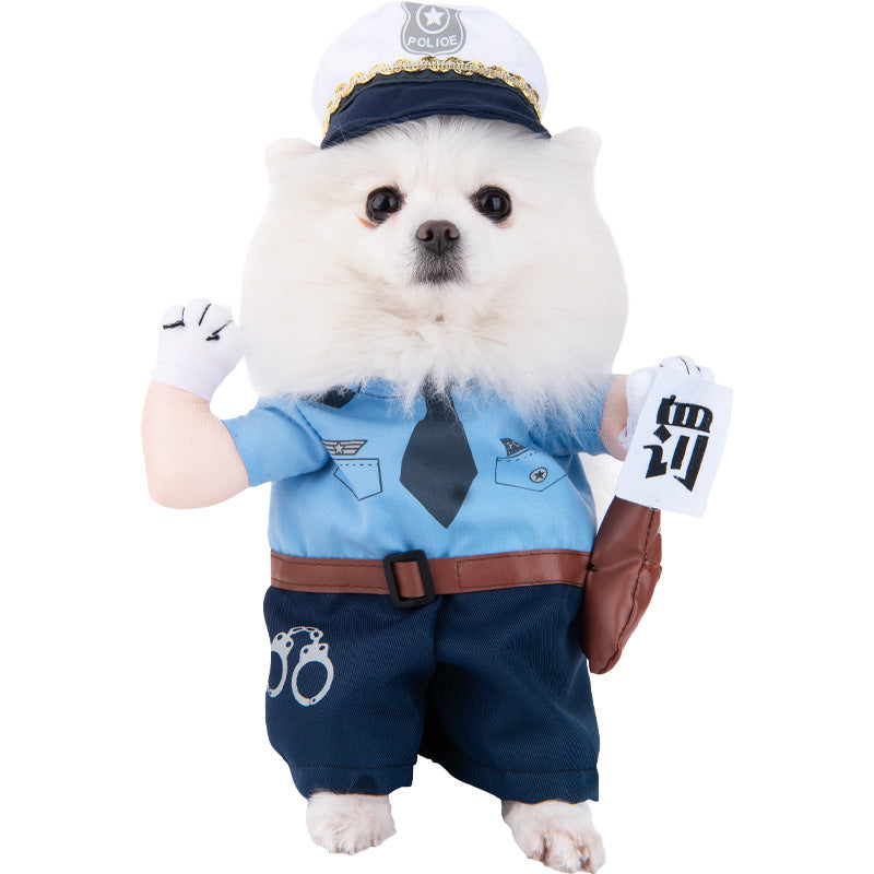 HKM-5084605 Creative Halloween Dog Costume - Funny Transformation Outfit for Pets in Various Sizes