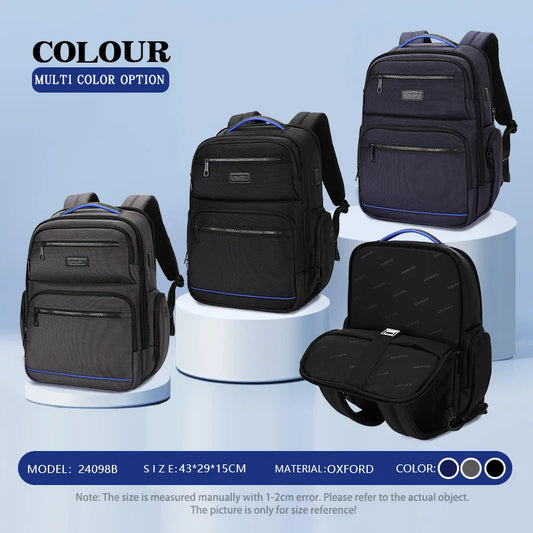 HKM-508499 Oxford Laptop Backpack for Men and Women - 16 Inch Business Backpack with Versatile Storage