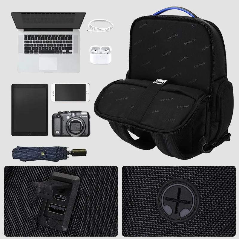 HKM-508499 Oxford Laptop Backpack for Men and Women - 16 Inch Business Backpack with Versatile Storage