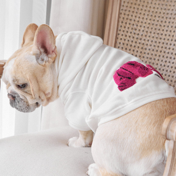 HKM-5085117 Parent-Child Winter Bear Sweater in Coral Fleece for Dogs