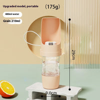 HKM-5085885 2-in-1 Portable Travel Dog Water Bottle and Food Dispenser with Lanyard for Outdoor Use