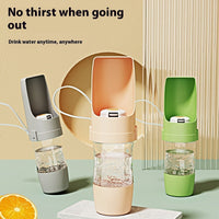 HKM-5085885 2-in-1 Portable Travel Dog Water Bottle and Food Dispenser with Lanyard for Outdoor Use