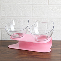 HKM-5086013 Tilted Raised Cat Bowls - Double and Single Options in Various Colors