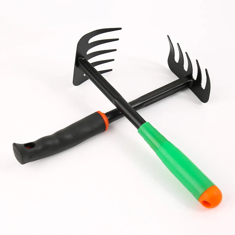 HKM-508627 Mini Garden Fork with Five Teeth for Efficient Weed Removal and Grass Digging