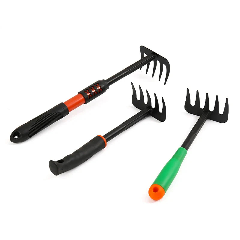 HKM-508627 Mini Garden Fork with Five Teeth for Efficient Weed Removal and Grass Digging