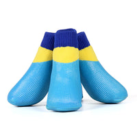 HKM-5086653 Waterproof Nonslip Dog Booties with Rubber Sole - 4PCS Pet Paw Protectors for Outdoor Activities